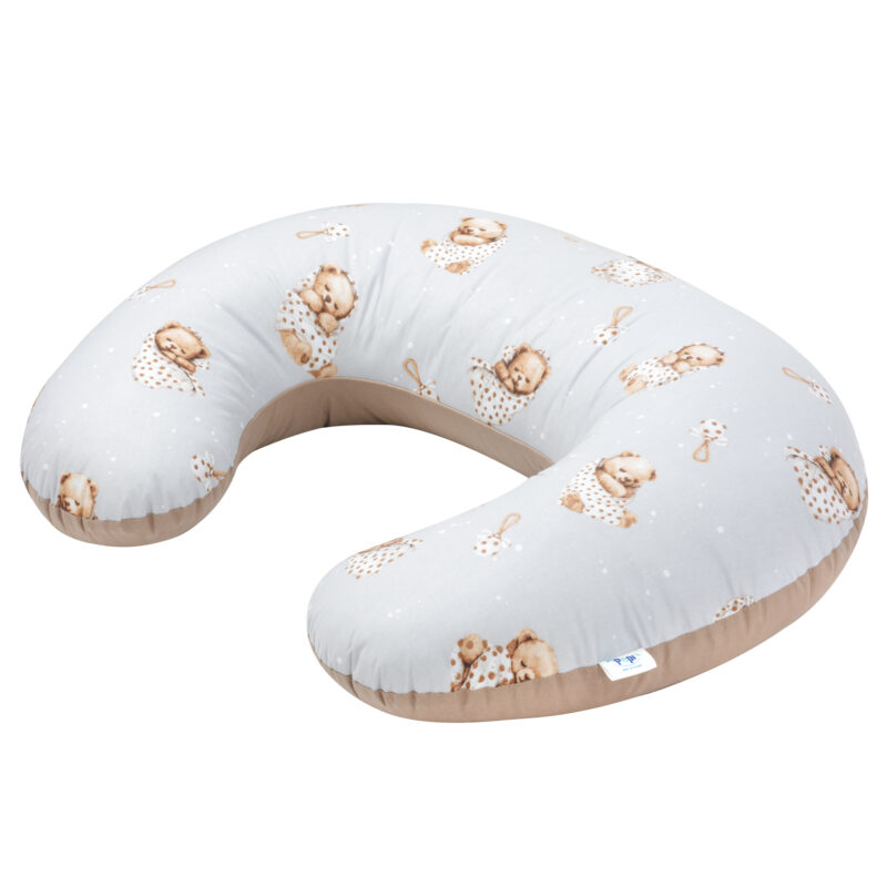 Poduszka do karmienia ROGAL Grey Sleeping Teddy Bear cappucino