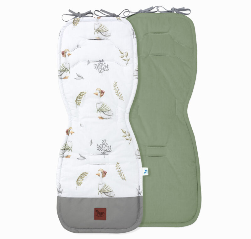 Wkładka do wózka z ochraniaczami na pasy Lady Goose z velvetem sage