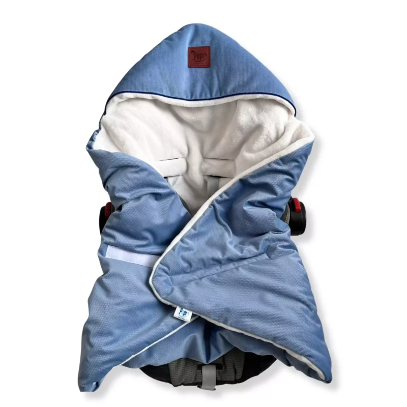 Kocyk do fotelika samochodowego z pluszem minky jeans