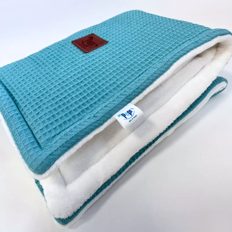 Kocyk 55x75 - sea green - polar minky/wafel