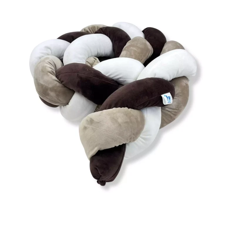 Ochraniacz do łóżeczka WARKOCZ Beige-White-Chocolate