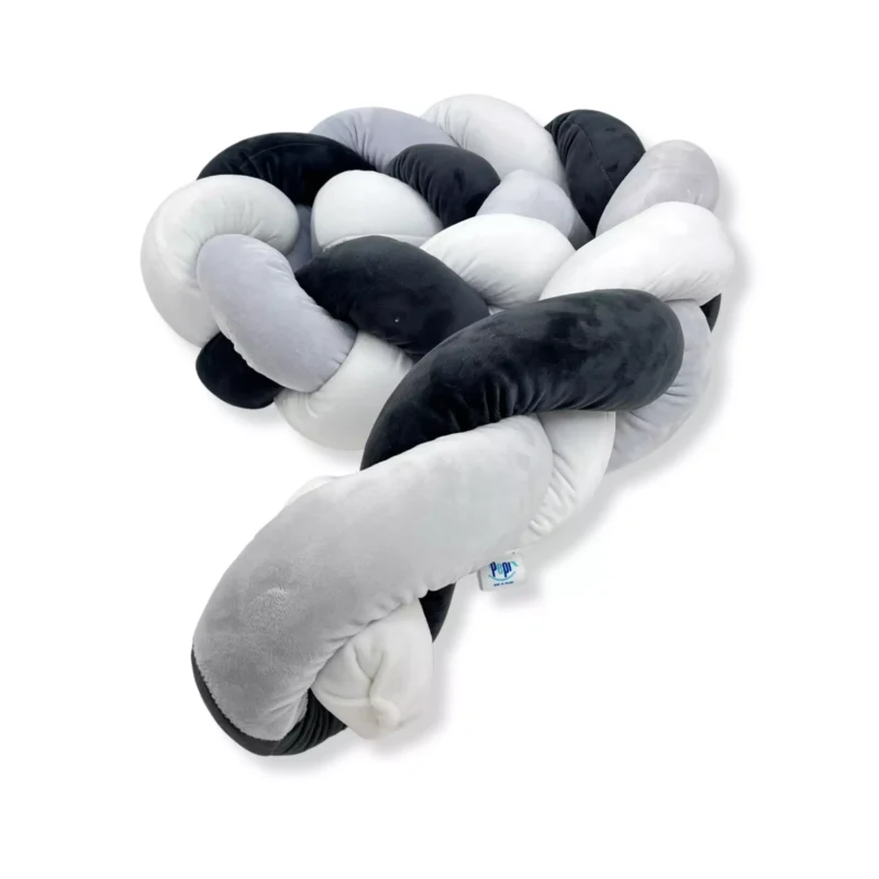 Ochraniacz do łóżeczka WARKOCZ Old White-Grey-Graphite