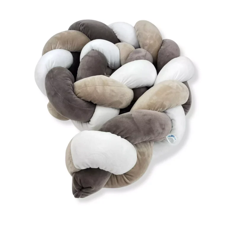 Ochraniacz do łóżeczka WARKOCZ Old White-Beige-Taupe