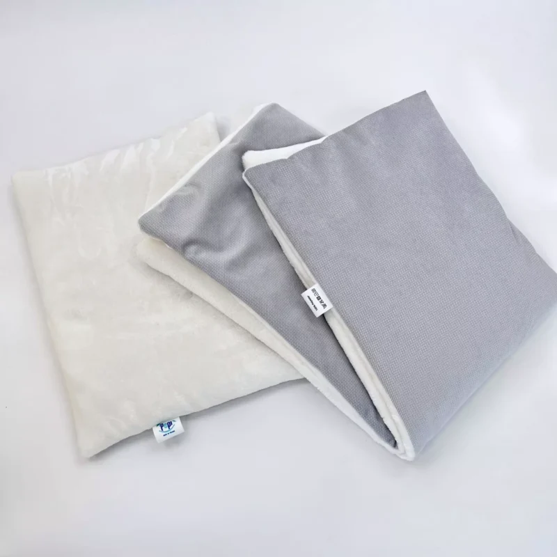 Pluszowy zestaw do wózka/gondoli płaska podusia i kocyk Grey