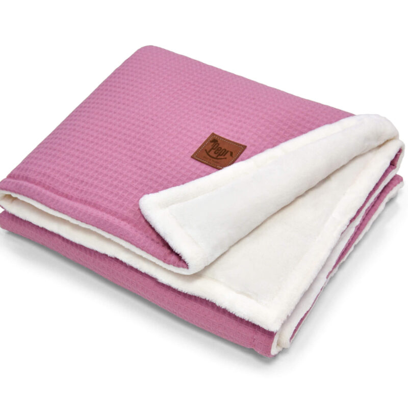 Kocyk 75x100 - pink - polar minky/wafel